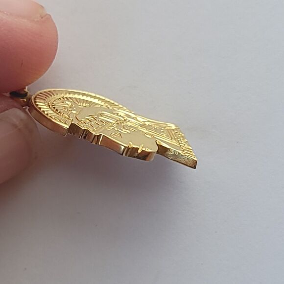 24K Gold Athena Pendant, Greek Goddess Necklace, Ancient Mythology Gold Charm - Picture 9 of 13